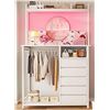Image 1 : Cyclysio Dresser with Hutch, White *item not exact as shown in stock photo*