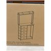 Image 3 : Cyclysio Dresser with Hutch, White *item not exact as shown in stock photo*
