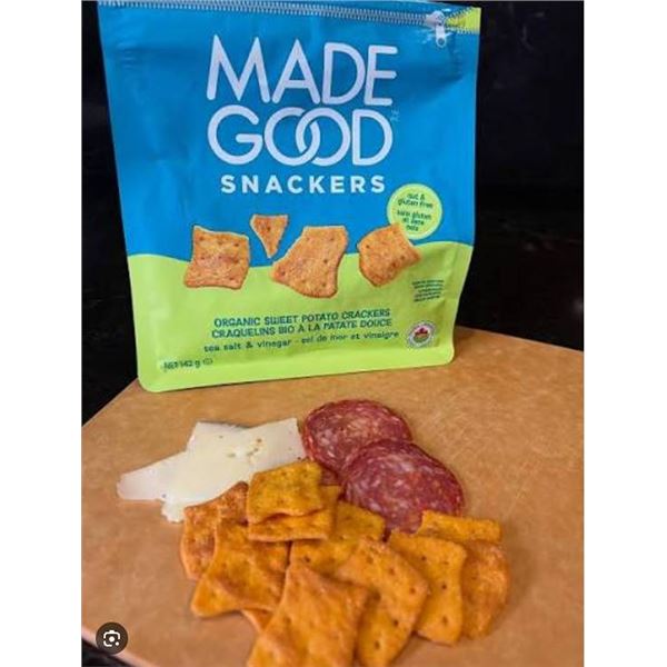 MadeGood SEA SALT & VINEGAR Sweet Potato Crackers 6 x 142g