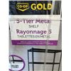 Image 3 : CO-OP Gold 5-Tier Metal Shelf, 36x18x72"