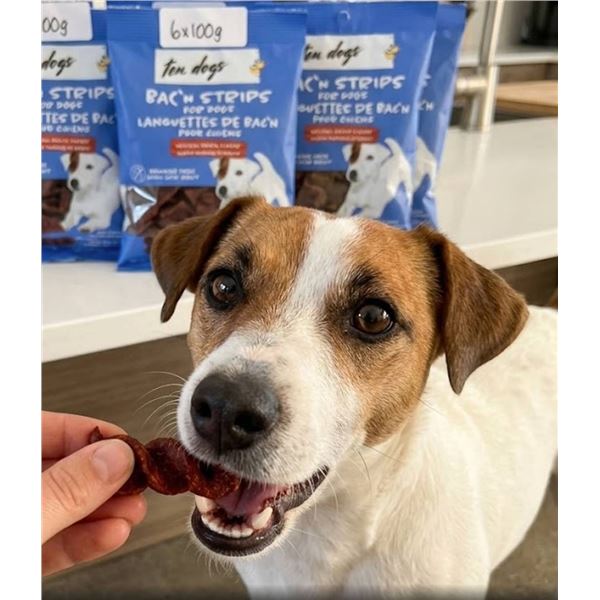Ten Dogs Bacon Strips for Dogs 6x100g