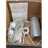Image 2 : IHENGYANLT 2 Pack Plug in Pendant Light, Hanging Light with 15Ft Clear Cord, On/Off Switch, Grey Fab