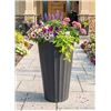 Image 1 : Black Plastic Tapered Planter Pot