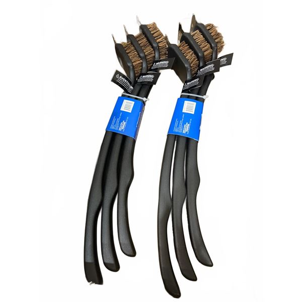 LOT OF 6 - VALU+ 3 Pack 18 Inch Palmyra BBQ Brushes