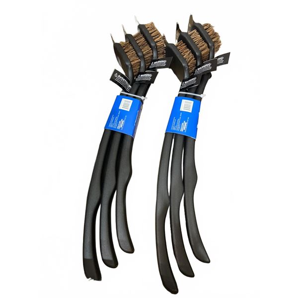 LOT OF 6 - VALU+ 3 Pack 18 Inch Palmyra BBQ Brushes
