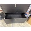 Image 4 : Black Two-Drawer Wood Storage Cabinet