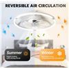 Image 2 : Linborr 20" Ceiling Fan Light, White