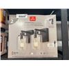 Image 2 : Globe 2-Pack Rechargeable Wall Sconces