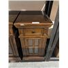 Image 2 : Wooden Nightstand with Drawer and Cabinet