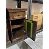Image 4 : Wooden Nightstand with Drawer and Cabinet