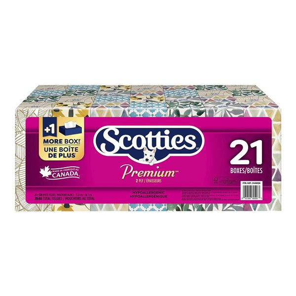 Scotties Premium Tissues 21 Boxes