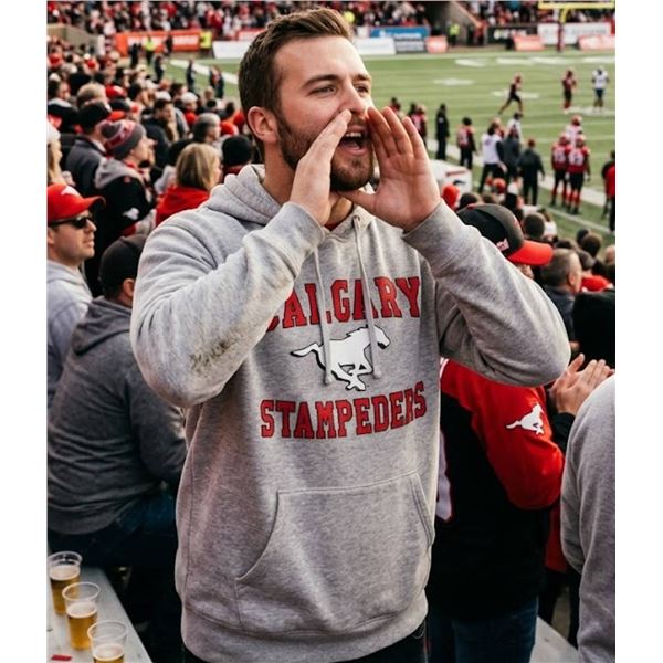 Calgary Stampeders Gray Hoodie L/G