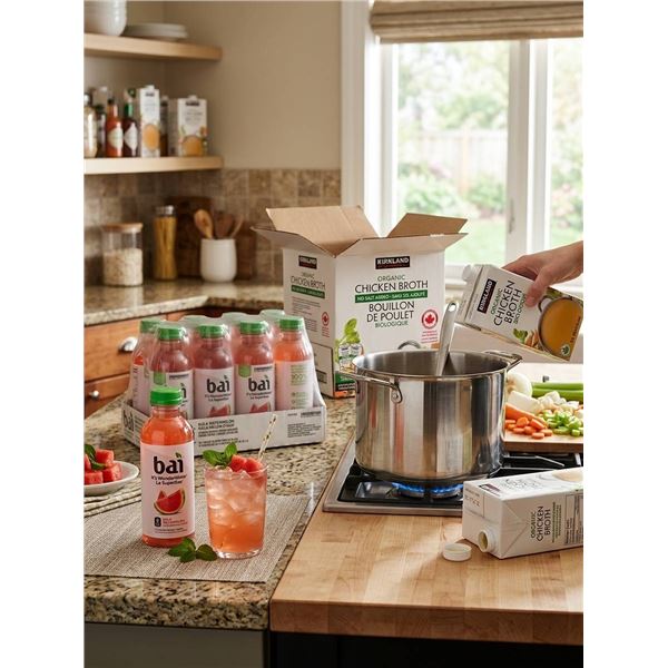 Kirkland Chicken Broth (6 x 946ml)Â  & Bai Watermelon Lot