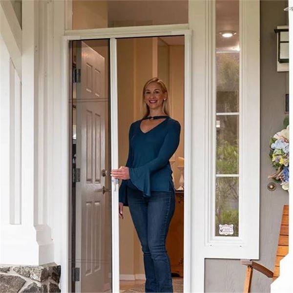 Genius Cool Retractable Screen Door White