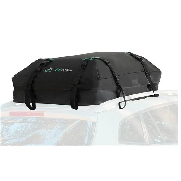 FE Active Cargo Rooftop Carrier - 100% Waterproof 15 cubic ft. Roof Dry Bag Heavy Duty Car & SUV Roo