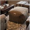 Image 1 : Beige Fabric Ottoman Cushion Pouf