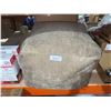 Image 2 : Beige Fabric Ottoman Cushion Pouf