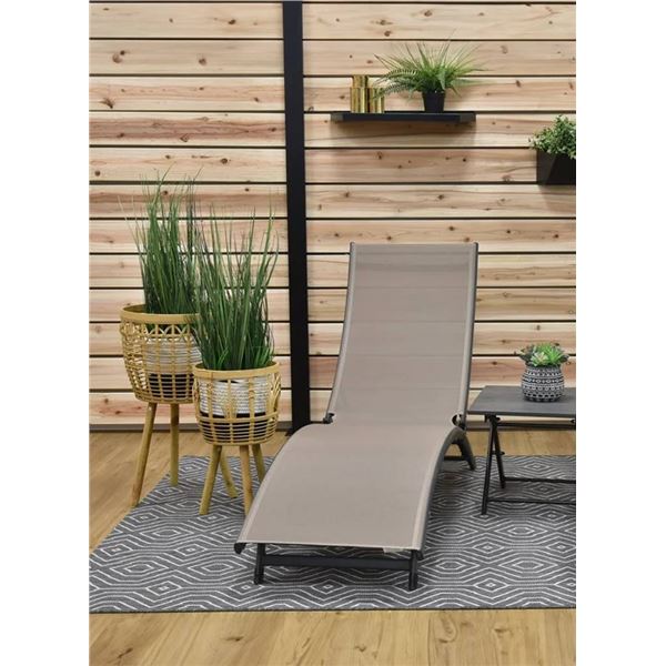 Outdoor Mesh Reclining Chaise Lounge
