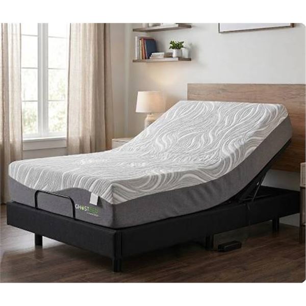 Twin size GhostBed Adjustable Bed Frame With Mattress - Bedframe not exact as show in in AI Generate