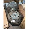 Image 1 : 5 Pc Pneumatic Rubber Wheels 1 is 13x4 and 1 is 4.8/4.00-8 and 3 are 10x4.10x3.5-4