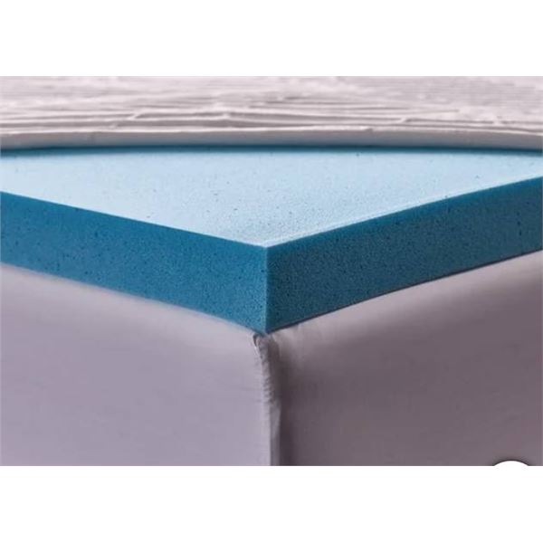 Light Blue King Size Foam Mattress Topper