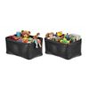Image 1 : Lot of 3 - AmazonBasics Metallic Black Storage Bins, 6 Pcs Total