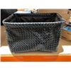 Image 4 : Lot of 3 - AmazonBasics Metallic Black Storage Bins, 6 Pcs Total