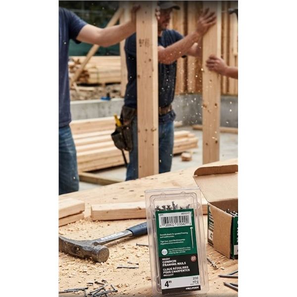 Hilman 4" Bright Common Framing Nails (10 Packs)