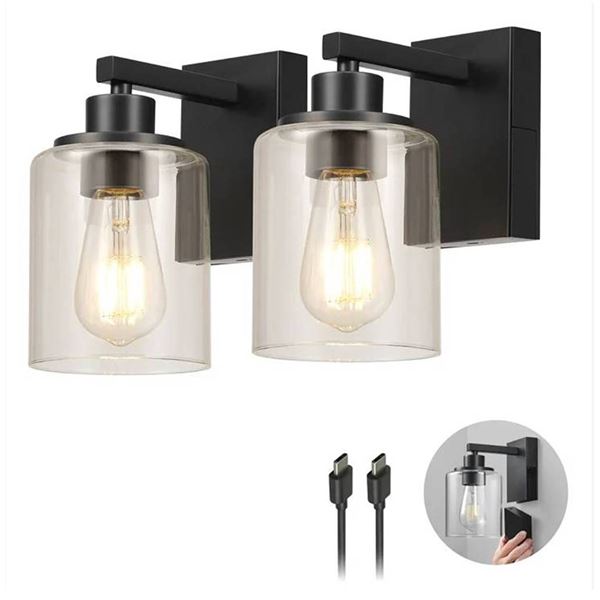 Globe Rechargeable Wall Sconces, Set of 2