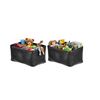 Image 1 : Amazon Basics Metallic Black Storage Bins, 2-Pack
