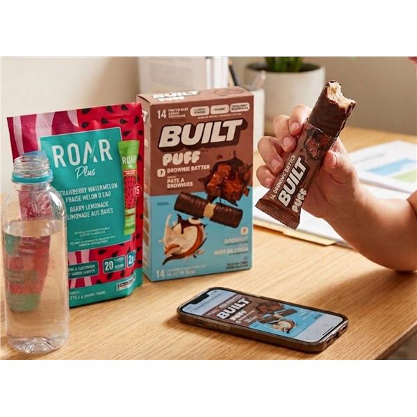 Built Puff Bars and ROAR Plus Drink Mix Lot
