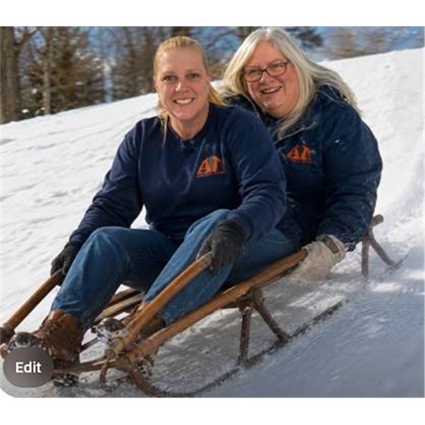 Antique wooden flyer sled