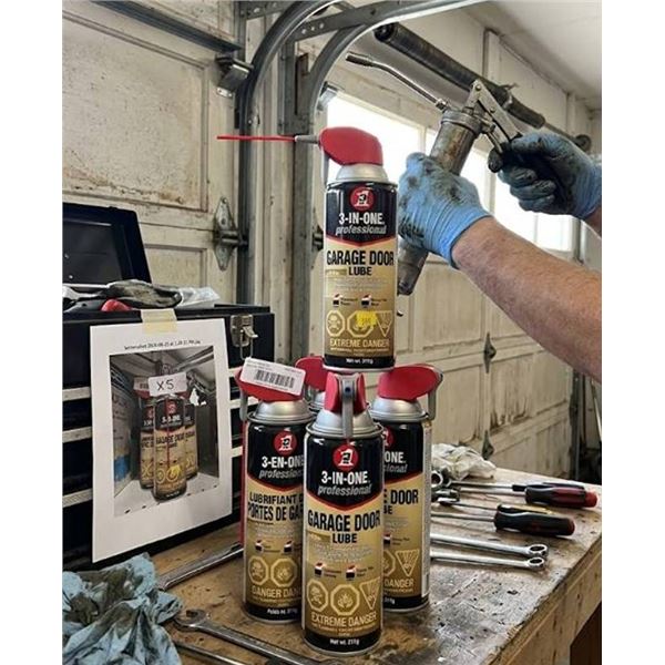 Five 3-IN-ONE Garage Door Lube 311g