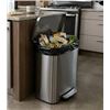 Image 1 : Stainless Steel Trash Can, 11" x 26" x 17"