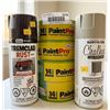 Image 1 : Paint Supplies Lot: Spray Paints and Tape