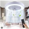 Image 1 : Linboro Low Profile White Ceiling Fan