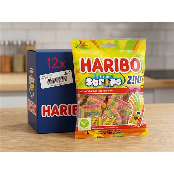 Haribo Rainbow Strips Gummy Candy 5 oz