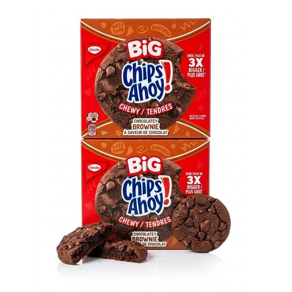 Lot of 2 - Big Chips Ahoy! Chocolatey Brownie Cookies 497g