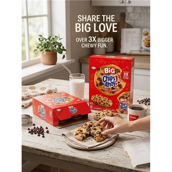 Lot of 2 - Christie Big Chips Ahoy! Chewy Cookies 497g