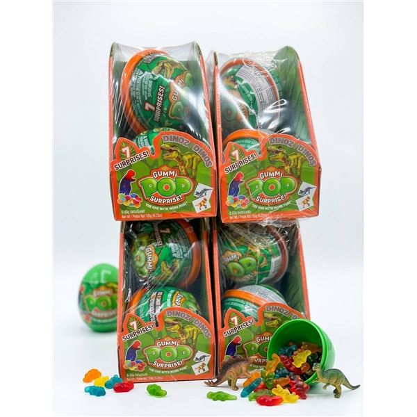 Lot of 4 Gummi Pop Surprise Dinoz Dinos 7 Surprises