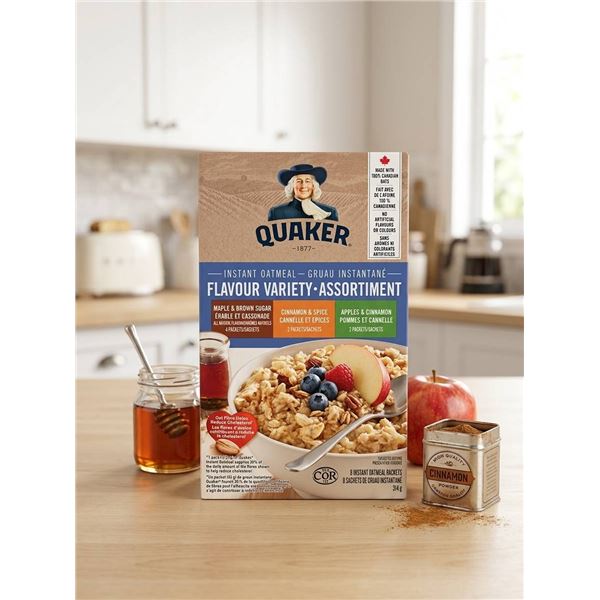 Lot of 3 - Quaker Instant Oatmeal Flavor Variety Pack