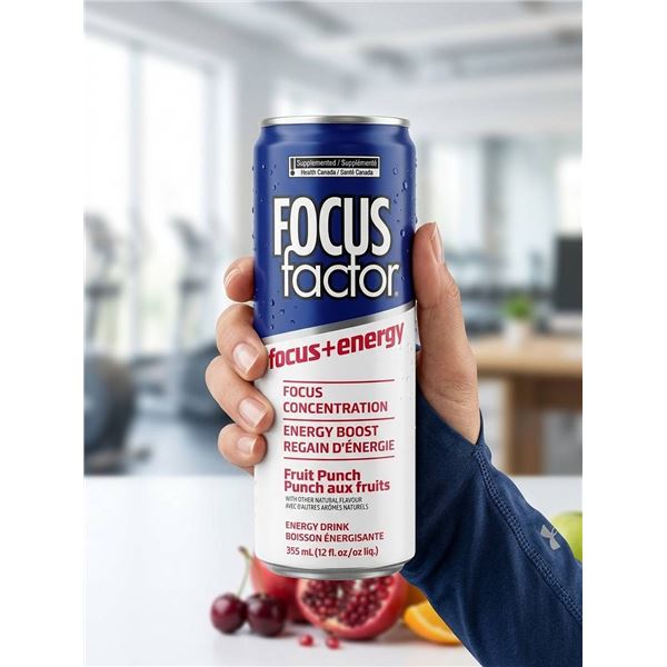 Focus Factor Energy Drink 12-Pack 355ml