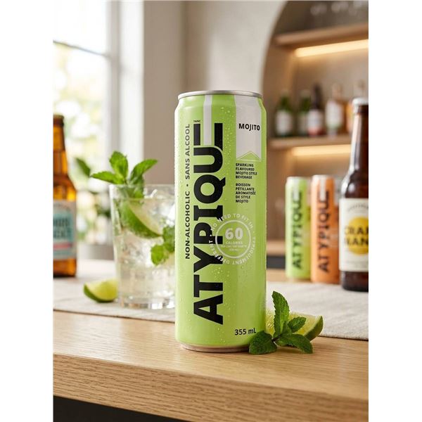 Atypique Mojito Non-Alcoholic Beverage 12 x 355ml