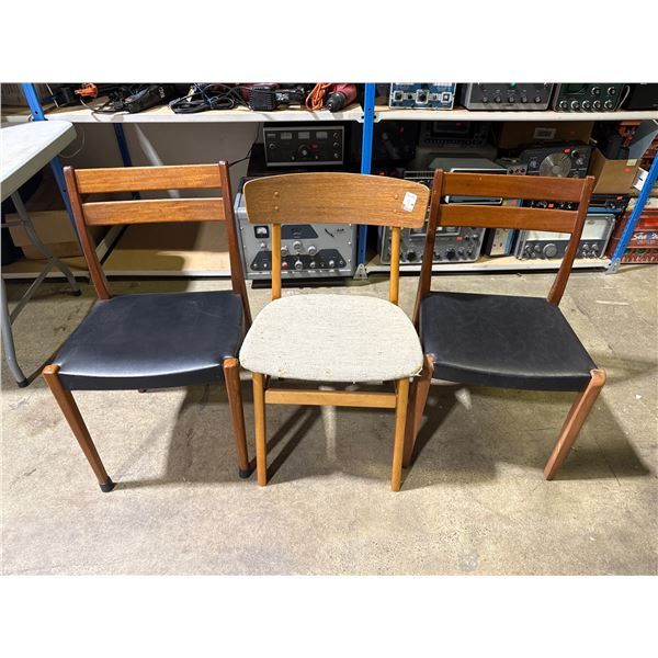 3 VTG Dining Chairs Made in Sweden & Denmark