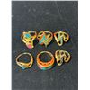 Image 1 : 6 Stamped Gold Rings