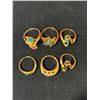 Image 2 : 6 Stamped Gold Rings