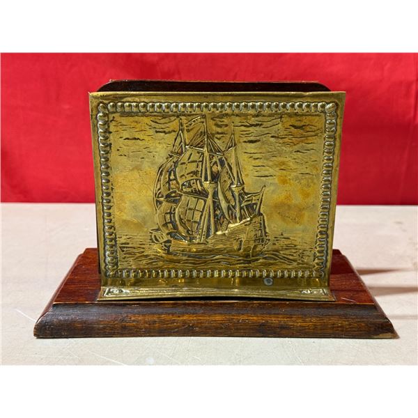 Embossed Brass Letter Holder