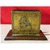 Image 1 : Embossed Brass Letter Holder