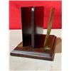 Image 3 : Embossed Brass Letter Holder