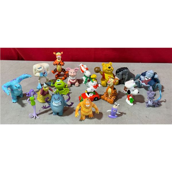 Lot of Monster's Inc., Winnie The Pooh, & Peanuts Figures